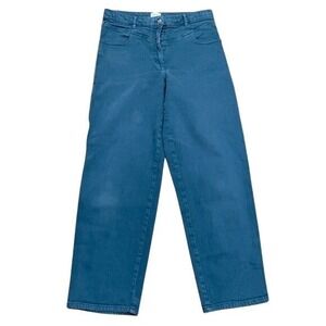 Wilfred Free Jeans Size 10 Blue Denim High‎ Rise Wide Leg Casual Pants
